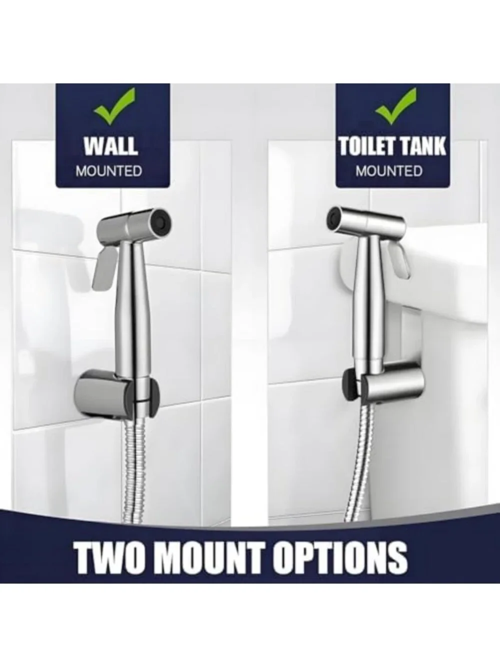 Premium Handheld Bidet Sprayer | Stainless Steel Toilet Attachment for Easy